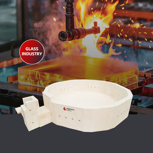 Lò thủy tinh gạch chất lượng cao <span class=keywords><strong>azs</strong></span> 33 # WS chống ăn mòn hợp nhất đúc <span class=keywords><strong>azs</strong></span> khối cho Lò thủy tinh - Product Image 1