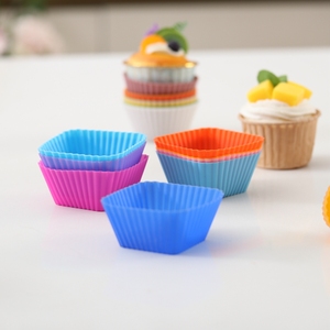 Nouveau Silicone Cupcake Mini Muffin 12 Pcs Avec Silicone Doublures Tasse Moule Rectangle Silicone Cuisson - Product Image 3