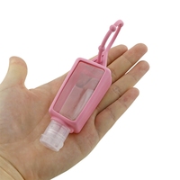 Étui en silicone portable fait main, étanche, personnalisé, 0,5 oz, 1 oz, mini, mignon, 30 ml, 60 ml, flacons de désinfectant pour les mains avec support en silicone