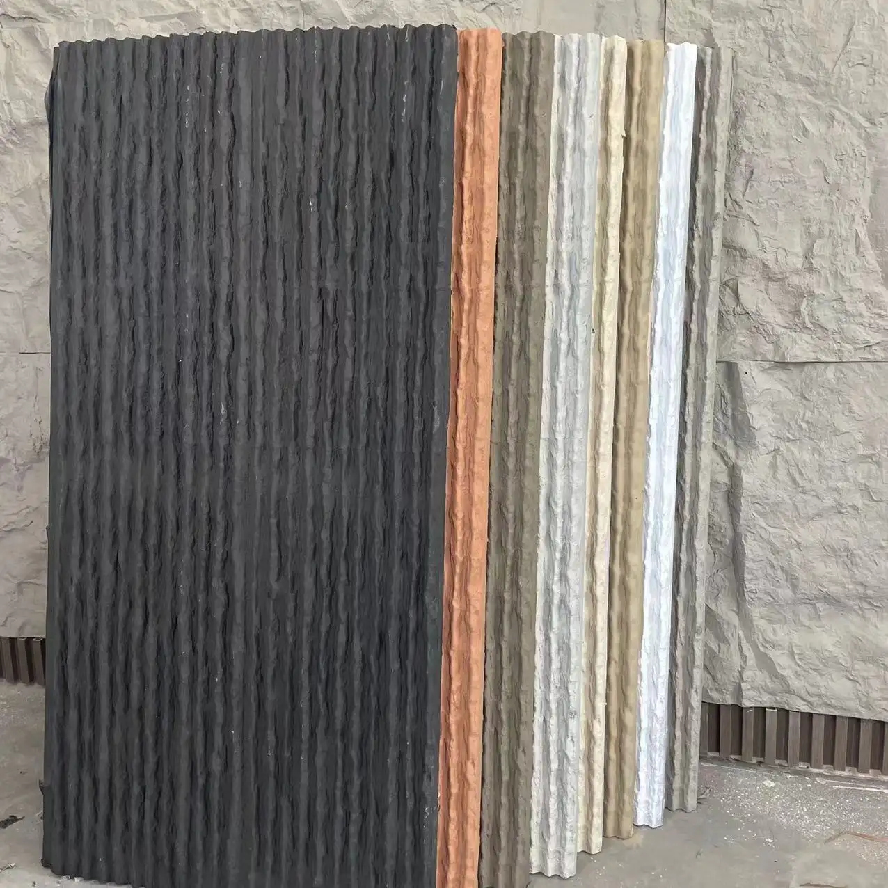 2023 nova decoração material ambiente proteger PU pedra do falso painel de parede 3D revestimento artificial pedra para interior e exterior