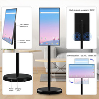 TV mobile dans la maison TV portable 22 pouces sur roues 1080P 6000mAh écran intelligent rotatif Mini TV avec base