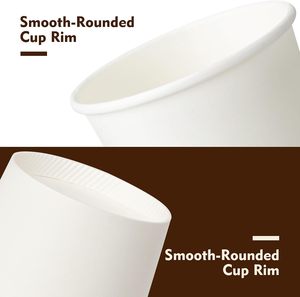 Vasos de Papel Negros de Doble Pared Desechables, Resistentes al Agua, con Tapa, para Café, Personalizables con Logotipo, Venta al Por Mayor - Product Image 2