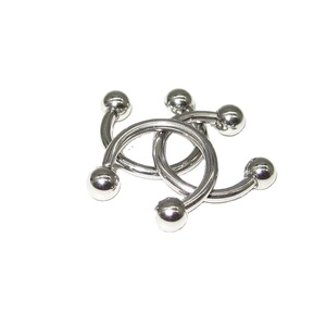 Anneaux de lèvre classiques en acier chirurgical 316L, barbell circulaire fer à cheval, bijoux de piercing corporel plaqué or pour cadeau de mariage ou de fiançailles - Product Image 2