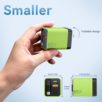 Chargeur USB C GaN 65W PD3.0 QC3.0 PPS à charge rapide, adaptateur secteur intelligent 2C1A 65W pour ordinateurs portables et téléphones