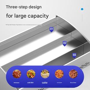 Vitrines réfrigérées commerciales avec vitre et acier inoxydable pour stands alimentaires et vendeurs mobiles - Portables, efficaces, éclairées par LED - Product Image 2