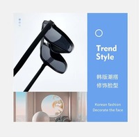 Nouvelle Tendance Lunettes de Soleil Oversize Rétro à Double Pont Rayures Noires et Blanches Élégantes pour Femme Monture Carrée en PC