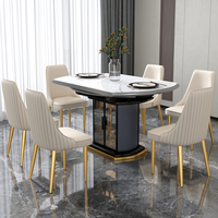 Chaise de salle à manger en métal, ensemble de salle à manger de luxe bon marché pour restaurant et maison, meubles de chambre, chaises de salle à manger modernes nordiques, chaises en cuir pour table à manger
