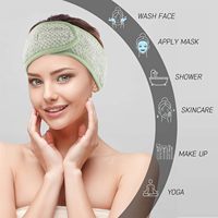 Diadema de Spa para el Cabello, Ajustable, de Felpa de Coral, Suave, para Maquillaje, Lavado de Cara, Ducha y Deportes