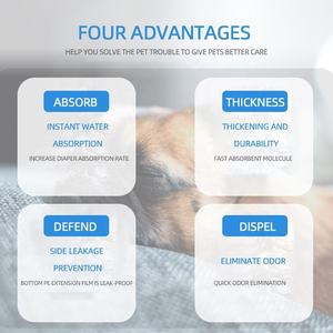 Fluid Retaining Puppy Pet Training <b>Pad</b> Single Use Dog <b>Pee</b> <b>Pads</b> with PE SAP Cotton PVC Materials Odor Suppressing Pet Urine <b>Pad</b> - Product Image 4