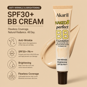 Akaril SPF30 <span class=keywords><strong>BB</strong></span> Cream Fond de Teint Couvrance Impeccable <span class=keywords><strong>Anti</strong></span>-Rides Éclaircissant Éclat Naturel Protection Solaire Maquillage <span class=keywords><strong>Anti</strong></span>-Imperfections - Product Image 6