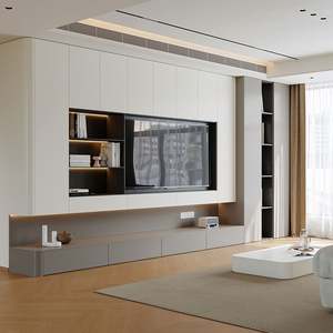 Meuble TV de luxe pour salon Décoration de ferme Matériel en bois durable de haute qualité avec fonction LED 65 pouces et plus Design moderne - Product Image 4