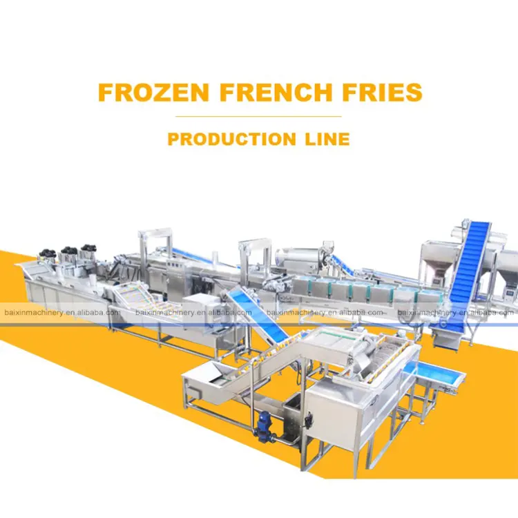 Machine commerciale de fabrication de frites, ligne de Production de frites