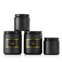 Bocal à bougie en verre coloré de 250ml 200 grammes avec couvercle en métal Logo personnalisé Bougeoirs Lanternes et bocaux pour bougies