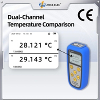 OEM Compact Dual Channel Thermocouple Sensor Thermometer for On-Site Temperature Testing Inspection and Process Monitoring