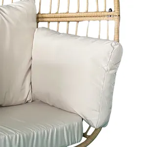 Mobiliário externo cadeira de ovos de tecido único, varanda interna, móveis para área externa, cadeira para lazer, jardim, móveis para pátio