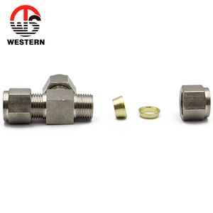Trung Quốc Nhà sản xuất Nickel mạ 1/4 "3/8" 1/2 "Ống Brass <span class=keywords><strong>TEE</strong></span> nén phụ kiện - Product Image 3