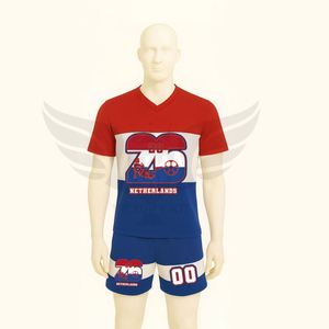 ชุดเสื้อและกางเกงฟุตบอลแฟนคลับธีมเนเธอร์แลนด์ ดีไซน์ใหม่ปี 2026 พร้อมชื่อและหมายเลขสั่งทำพิเศษ - Product Image 1
