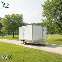 Nouvelle remorque de toilettes portable écologique en panneaux sandwich modernes pour le camping, l'école et les salles de bain extérieures de luxe