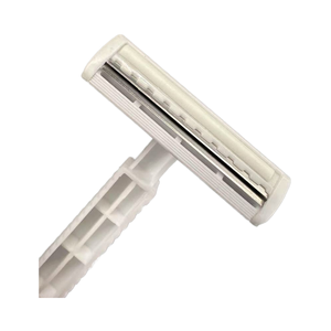 Dùng Một Lần Đôi Lưỡi Dao Cạo Với Màu Trắng Nhựa Xử Lý Và Trong Suốt Bảo Vệ Cap Lưỡi Thép Không Gỉ - Product Image 6