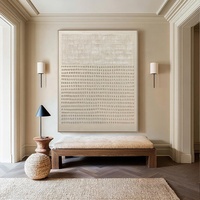 Peinture à l'huile texturée épaisse personnalisée, respectueuse de l'environnement, style Wabi Sabi, toile, décoration intérieure, œuvre d'art pour hôtel, art mural abstrait fait main