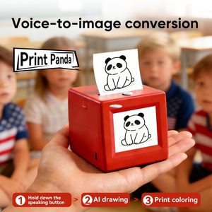 AI Spraakprinter 200dpi WiFi Inktloze Draagbare Mini Thermische <span class=keywords><strong>Printer</strong></span> 2.8" HD Scherm 1200mAh AI <span class=keywords><strong>Printer</strong></span> voor Kinderen, Thuis en School - Product Image 6
