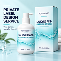 Nettoyant Visage Bio à l'Acide Salicylique, au Riz, à la Vitamine C et à l'Huile d'Arbre à Thé, Sans Sulfate, Nettoyage en Profondeur, Contrôle du Sébum, Marque Privée OEM