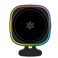 Chargeur de voiture sans fil magnétique 25W avec ventilateur de refroidissement semi-conducteur RGB et support de téléphone pour grille d'aération, idéal pour la navigation en conduite