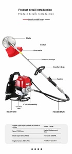 Backpack Lawn Mower 1.4KW High-<b>Power</b> Portable <b>Brush</b> Cutter GX35 Four-Stroke Gasoline Weeder Trimmer GX35 High-<b>Power</b> Engine Deliv - Product Image 4