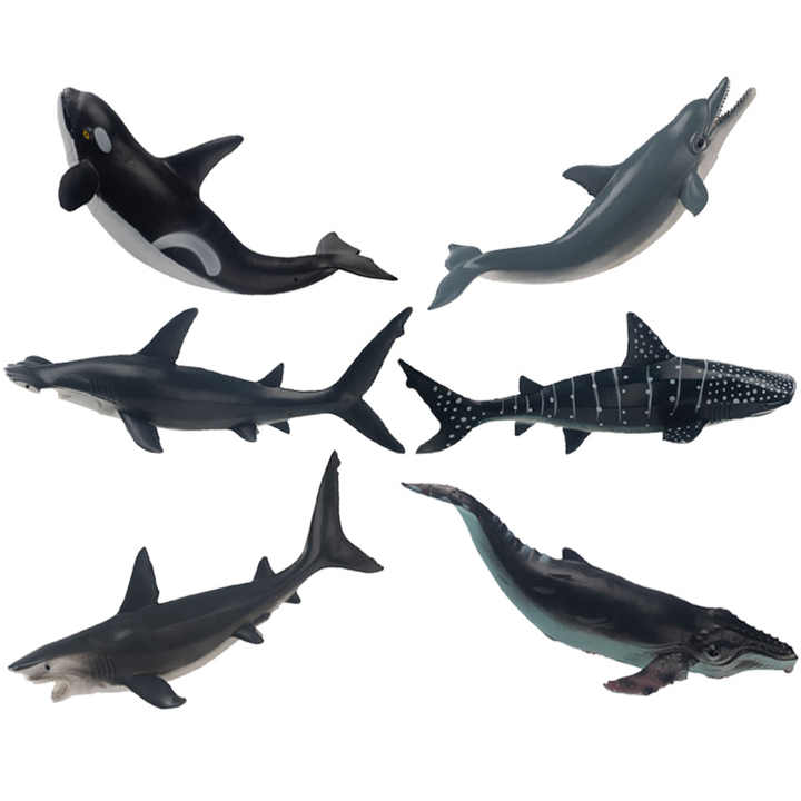 Best PVC Marine Organism Model Set Realistic Shark Whale Ocean Animal Figure Toy Animals Education Toys Puzzle Game for Kids