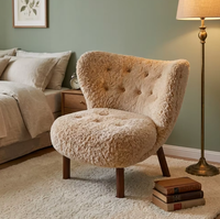 Moderner Designer-Sessel im Wabi-Sabi-Stil, Lässiger Faulenzerstuhl für Schlafzimmer, Apartments und Außenbereich, Weich und Handgefertigt