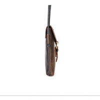 Echt Lederen Gekke Paardenleer Lichtgewicht Mobiele Telefoontas Voor Heren Crossbody Schoudertas