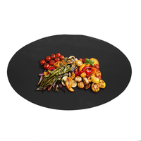 Tapis de cuisson ronds en PTFE de 38 cm et 40 cm, faciles à nettoyer, pour grillades extérieures, pour protéger la terrasse et les pavés.