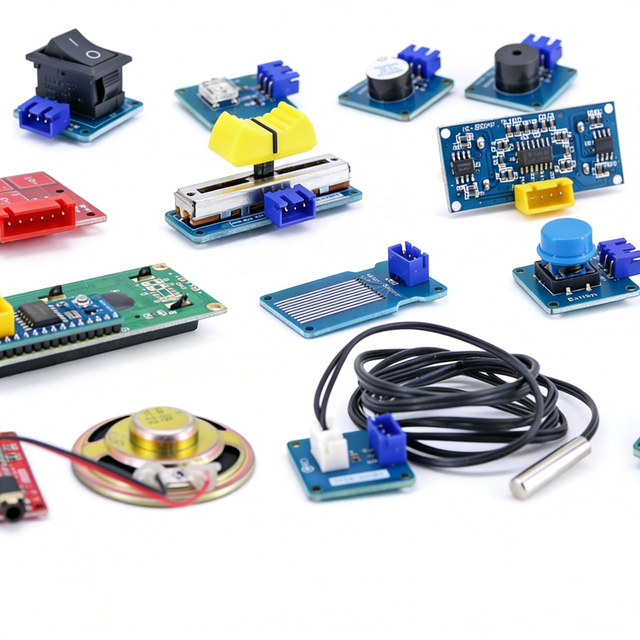 Easy Starter Kit Easy-plug Colorful XH 2.54mm Socket Sensor Kit with MP3 RTC Temperature Sensor for Ardruino