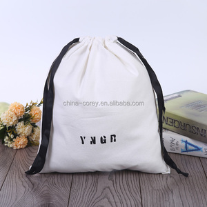 ถุงผ้าฝ้าย 100% แบบใหม่ พร้อมโลโก้สั่งทำ ถุงใส่ของขวัญเครื่องประดับรีไซเคิล ถุงผ้ามัสลิน ถุงผ้าแคนวาส ถุงใส่รองเท้าแบบมีเชือกผูก ถุงผ้าฝ้ายกันฝุ่นพร้อมโลโก้ - Product Image 2
