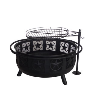 Poêle à bois d'extérieur de style moderne pour jardin, en acier noir, avec <span class=keywords><strong>insert</strong></span> de cheminée et grille de protection - Product Image 6