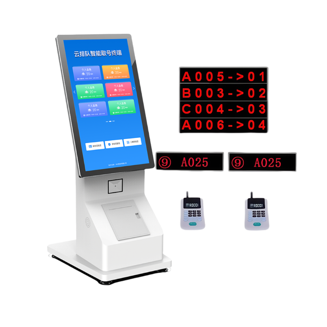 Electronic Queue Management System Touch Kiosk for Bank Queue Management System