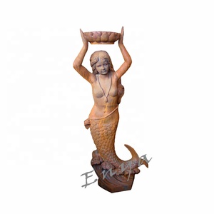 Hot Sale Casting Iron <strong>Bronze</strong> Color Standing Metal Life Size Garden Lawn Pool Ornaments <strong>Mermaid</strong> Sculpture <strong>Statue</strong> Outdoor - Product Image 2