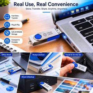 Custom Logo Flash Swivel Metal Promotional <b>Memory</b> Stick Corporate <b>Gift</b> Usb Drive - Product Image 2