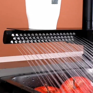 SANIPRO 304 acier inoxydable pluie volante <span class=keywords><strong>cuisine</strong></span> évier robinet <span class=keywords><strong>mitigeur</strong></span> bouton poussoir Piano <span class=keywords><strong>clé</strong></span> retirer vers le bas pulvérisateur cascade robinet - Product Image 3