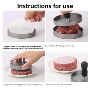 Molde Prensa <span class=keywords><strong>de</strong></span> Carne Redondo <span class=keywords><strong>de</strong></span> Aleación <span class=keywords><strong>de</strong></span> Aluminio con Mango <span class=keywords><strong>de</strong></span> Plástico para Alimentos <span class=keywords><strong>de</strong></span> Bebé, Camarones, Res, <span class=keywords><strong>Hamburguesas</strong></span>, y Triturador <span class=keywords><strong>de</strong></span> <span class=keywords><strong>Hamburguesas</strong></span>, Apto para Tocino - Product Image 3