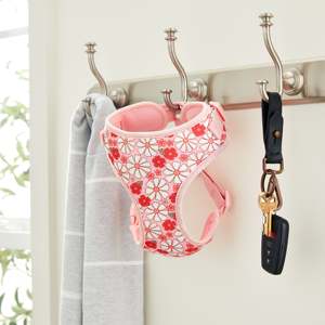 สายจูงสุนัขปรับได้ลายดอกไม้ทำจากโพลีเอสเตอร์และสแปนเด็กซ์สีชมพูสีชมพูขนาดเล็ก - Product Image 5