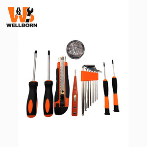 Ensemble d'outils en acier WELLBORN professionnel personnalisé de 19 pièces, garantie de 3 ans, étui rigide, fonctionnement manuel pour la maintenance intérieure et le bricolage à domicile - Product Image 6