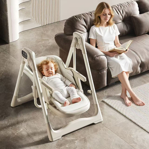 Seggiolone Elettrico Portatile Intelligente per Bambini, Sedia a <span class=keywords><strong>Dondolo</strong></span> Regolabile in Altezza, Altalena Pieghevole per l'Alimentazione del Bambino - Product Image 4