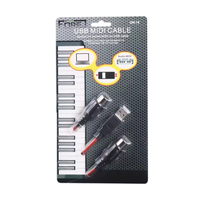 Câble MIDI USB Type-C vers DIN 5 broches avec blindage tressé et gaine en PVC, mâle-mâle, pour clavier musical, ordinateur, microphone, guitare