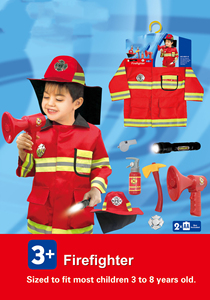 Disfraz de <span class=keywords><strong>Bombero</strong></span> para Niños y Niñas, en Oferta, Tela Roja, Halloween, con Accesorios, <span class=keywords><strong>Anime</strong></span> - Product Image 3