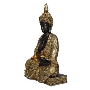 Estatua de Buda de meditación sentado tailandesa de color dorado para decoración del hogar <span class=keywords><strong>zen</strong></span> de resina de mesa, venta al por mayor - Product Image 2