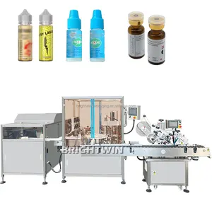 Automatic Bottle Capping Machine Automatic Rose Essential Oil Bottle Filling Capping And Labeling Machine Peristaltic Pump Mitsubishi