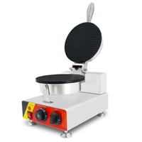 Gaufrier Électrique Professionnel en Acier Inoxydable 304 avec Revêtement Antiadhésif pour Gaufres Belges Épaisses et Rouleaux de Poulet