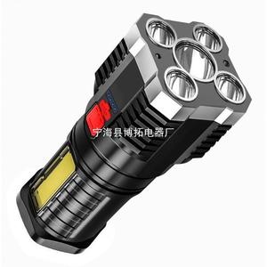 ไฟฉาย LED แบบชาร์จได้ 5 ดวง ขนาด 141 มม. ไฟทำงานอุตสาหกรรม พร้อมพอร์ตชาร์จ USB และไฟด้านข้างแบบ COB - Product Image 5