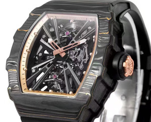 Modern High-end Top-quality Luxury 1201 Black Carbon Fiber <b>Skeletonized</b> Tourbillon <b>Automatic</b> Mechanical <b>Watch</b> for Men - Product Image 3